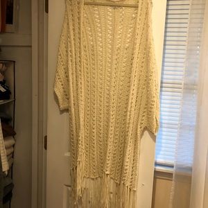 Cream Knitted Cardigan American Eagle